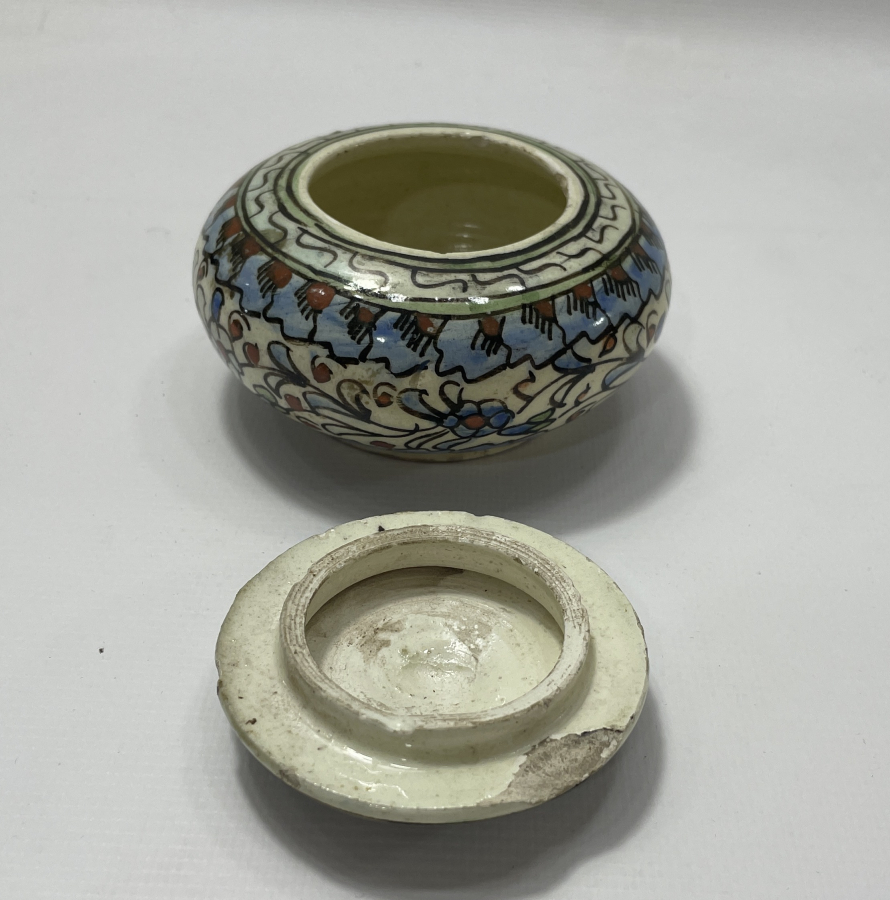 KÜTAHYA İŞİ ANTİKA KAPAKLI KAHVE KUTUSU