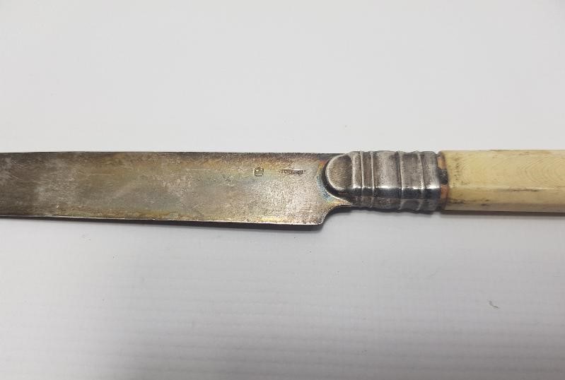 1900'LERDEN FİLDİŞİ SAPLI GÜMÜŞ MEYVE BIÇAĞI 