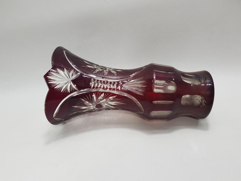 ANTİKA ÇEKOSLOVAK BOHEM KRİSTAL VAZO 