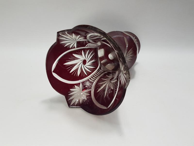 ANTİKA ÇEKOSLOVAK BOHEM KRİSTAL VAZO 