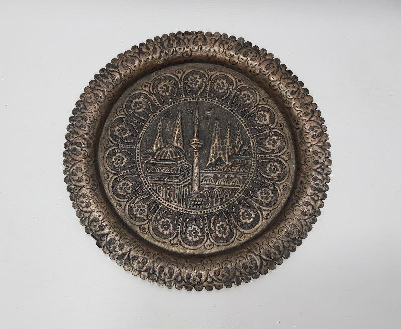 BOSNA İŞİ BAKIR KAHVE TEPSİSİ 