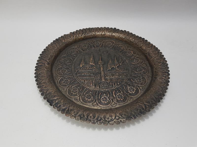 BOSNA İŞİ BAKIR KAHVE TEPSİSİ 