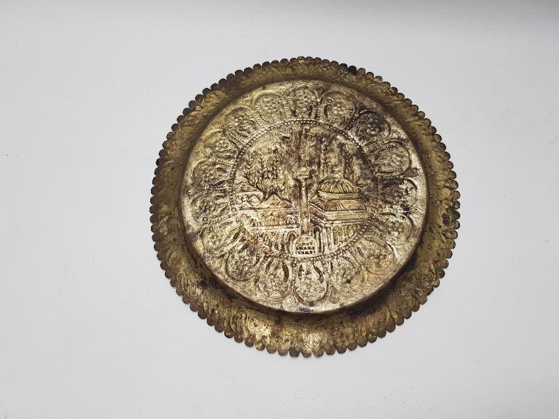 BOSNA İŞİ BAKIR KAHVE TEPSİSİ 