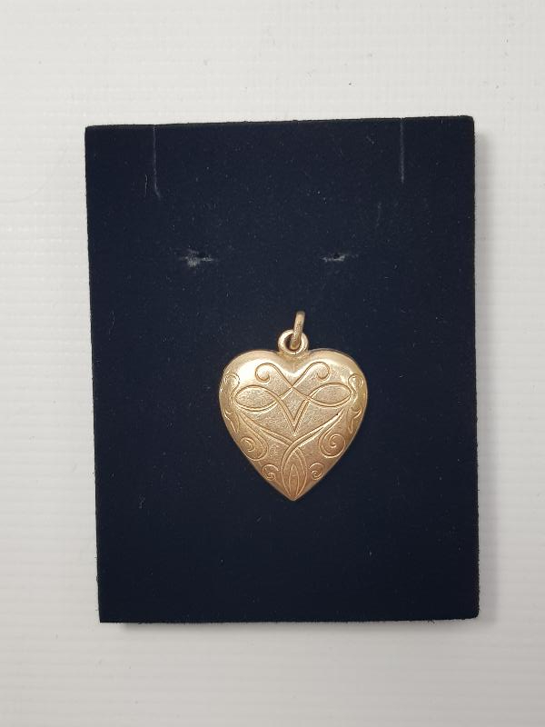 KALP FORMLU ALTIN KAPLAMA KOLYE UCU 