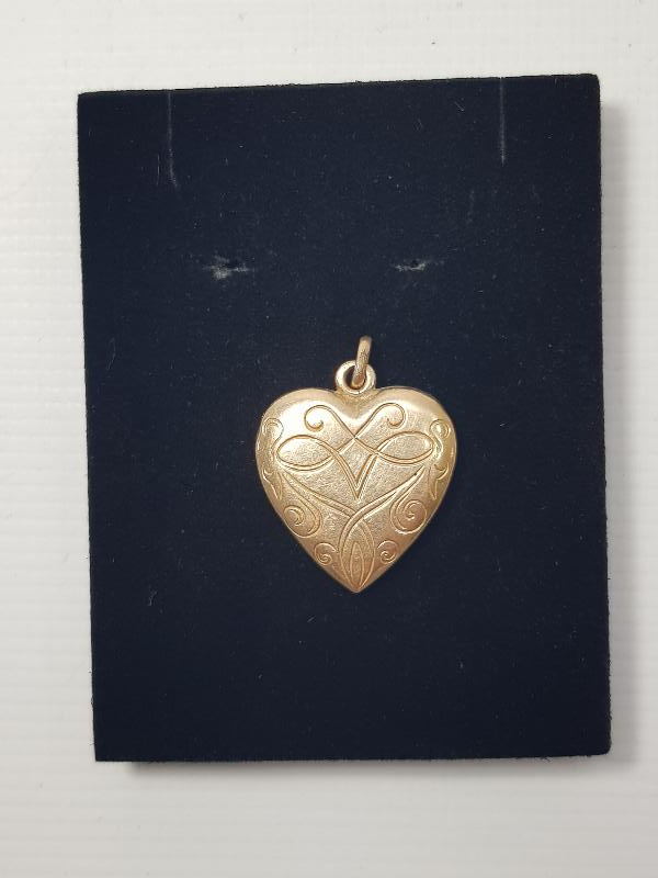 KALP FORMLU ALTIN KAPLAMA KOLYE UCU 