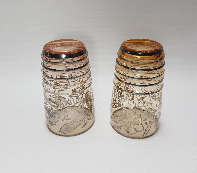 OSMANLI DÖNEMİ BİR ÇİFT GÜMÜŞ GİYDİRME ŞERBET BARDAĞI