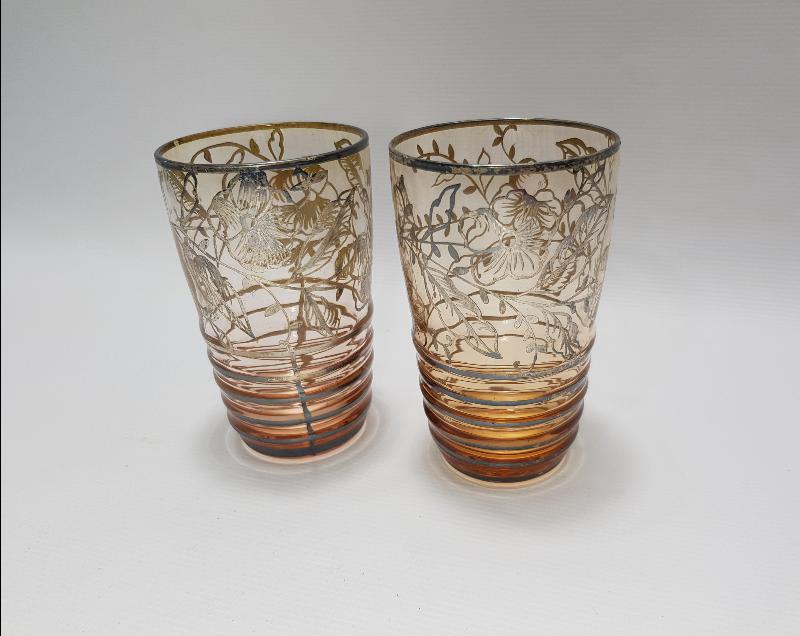 OSMANLI DÖNEMİ BİR ÇİFT GÜMÜŞ GİYDİRME ŞERBET BARDAĞI