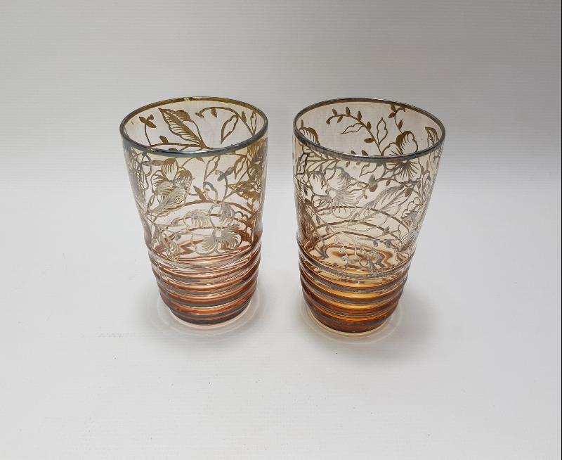 OSMANLI DÖNEMİ BİR ÇİFT GÜMÜŞ GİYDİRME ŞERBET BARDAĞI