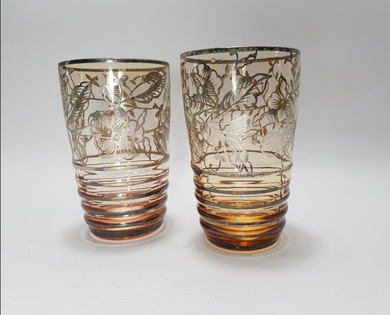 OSMANLI DÖNEMİ BİR ÇİFT GÜMÜŞ GİYDİRME ŞERBET BARDAĞI