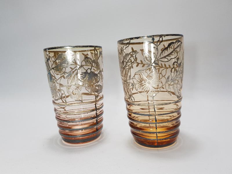 OSMANLI DÖNEMİ BİR ÇİFT GÜMÜŞ GİYDİRME ŞERBET BARDAĞI