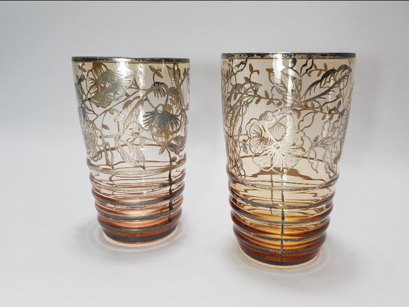 OSMANLI DÖNEMİ BİR ÇİFT GÜMÜŞ GİYDİRME ŞERBET BARDAĞI