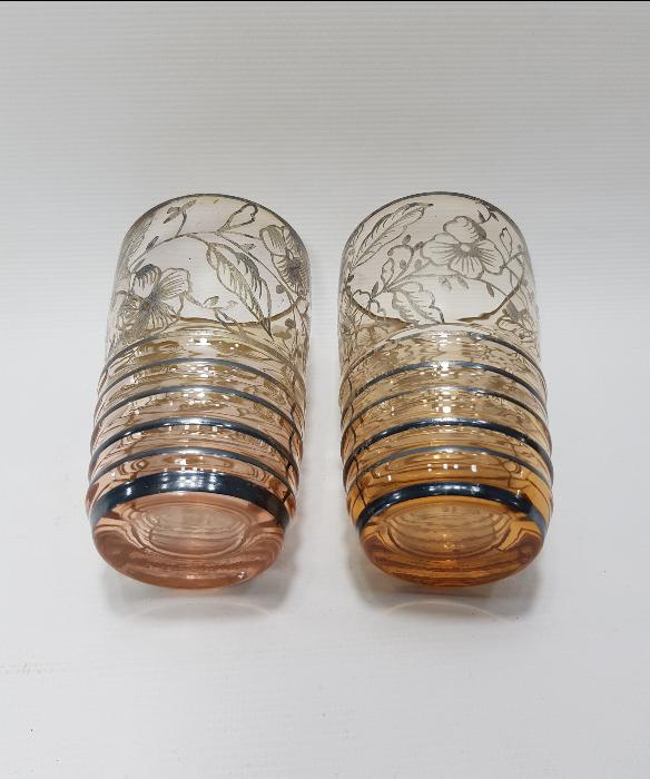 OSMANLI DÖNEMİ BİR ÇİFT GÜMÜŞ GİYDİRME ŞERBET BARDAĞI