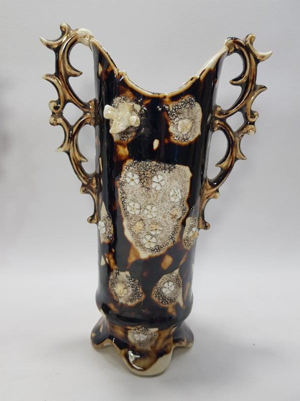 OSMANLI DÖNEMİ İZMİR İŞİ BİR ÇİFT PORSELEN VAZO 