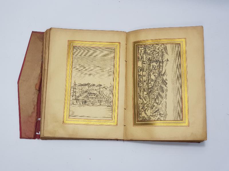 OSMANLI DÖNEMİ MEKKE MEDİNE RESİMLİ VE ALTIN TEZHİPLİ DELAİL-ÜL HAYRAT 