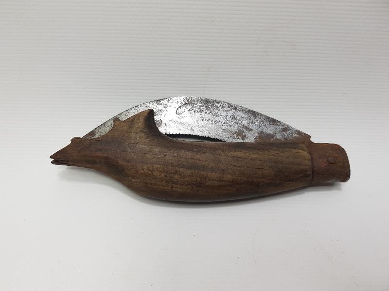 OSMANLI DÖNEMİ ÜZERİ YAZILI BAĞ BIÇAĞI 