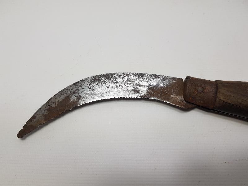 OSMANLI DÖNEMİ ÜZERİ YAZILI BAĞ BIÇAĞI 