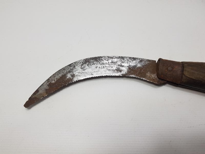 OSMANLI DÖNEMİ ÜZERİ YAZILI BAĞ BIÇAĞI 