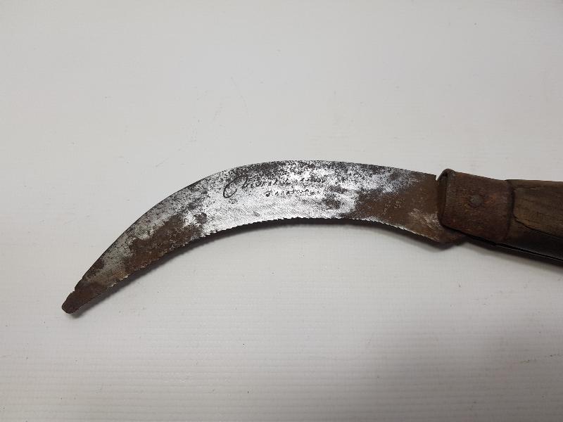 OSMANLI DÖNEMİ ÜZERİ YAZILI BAĞ BIÇAĞI 