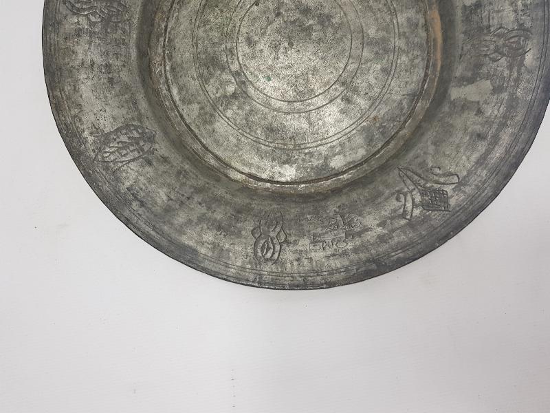 OSMANLICA SAHİBİ DERVİŞ ALİ YAZILI BAKIR TABAK