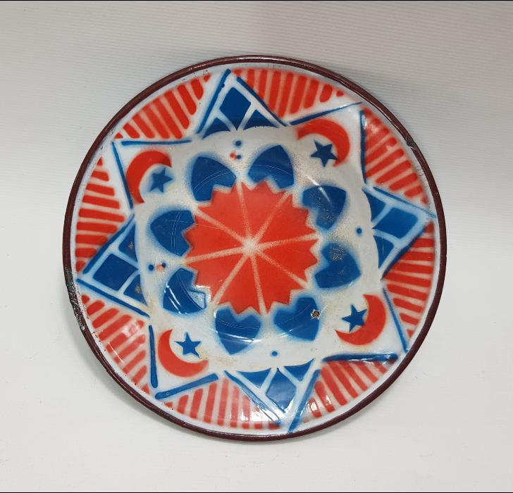 OSMNALI DÖNEMİ AY YILDIZLI EMAYE TABAK 