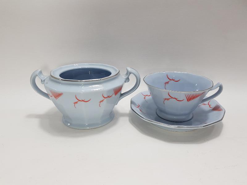 SONYA PINHAS İSTANBUL MARKA PORSELEN FİNCAN VE ŞEKERLİK