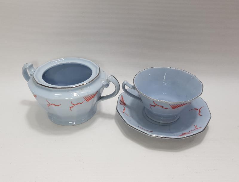 SONYA PINHAS İSTANBUL MARKA PORSELEN FİNCAN VE ŞEKERLİK