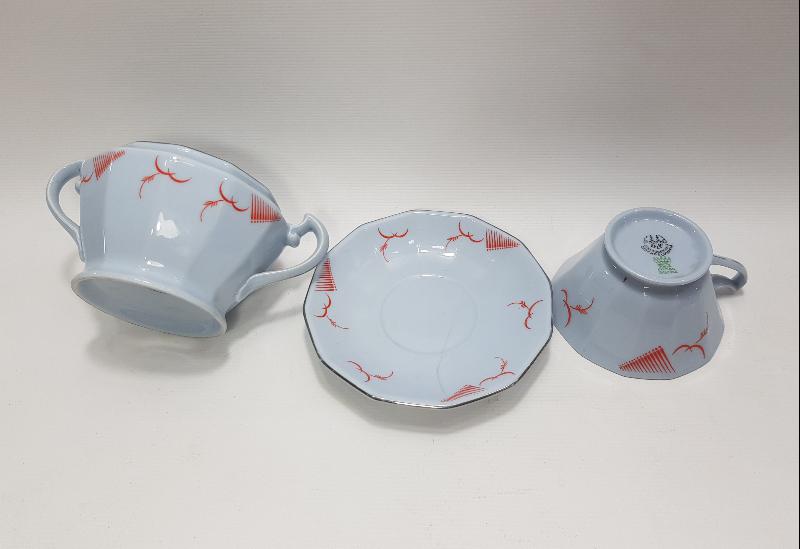 SONYA PINHAS İSTANBUL MARKA PORSELEN FİNCAN VE ŞEKERLİK