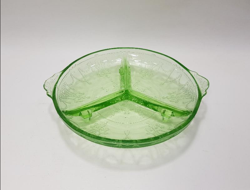 URANYUM YEŞİL CAM KAHVALTILIK TABAK