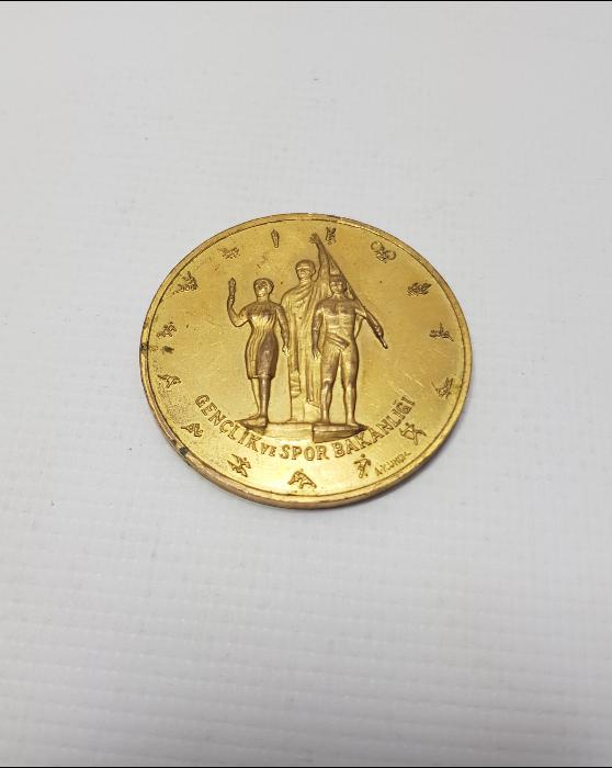 1973 TÜRKİYE CUMHURİYETİ'NİN 50. YILI ALTIN KAPLAMA MADALYA