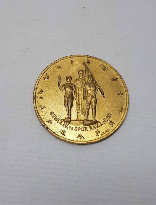 1973 TÜRKİYE CUMHURİYETİ'NİN 50. YILI ALTIN KAPLAMA MADALYA