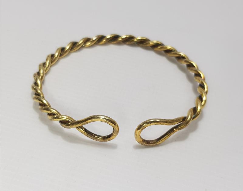 ALTIN KAPLAMA GÜMÜŞ BURMA BİLEZİK 