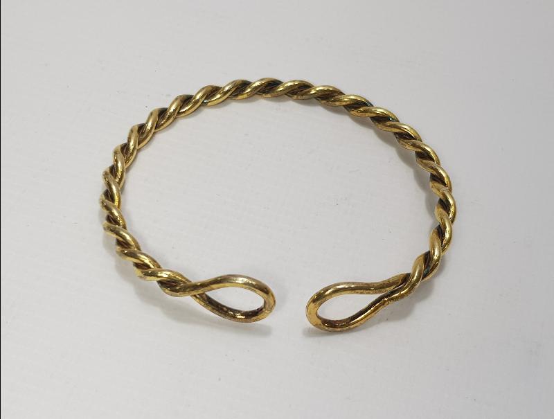 ALTIN KAPLAMA GÜMÜŞ BURMA BİLEZİK 