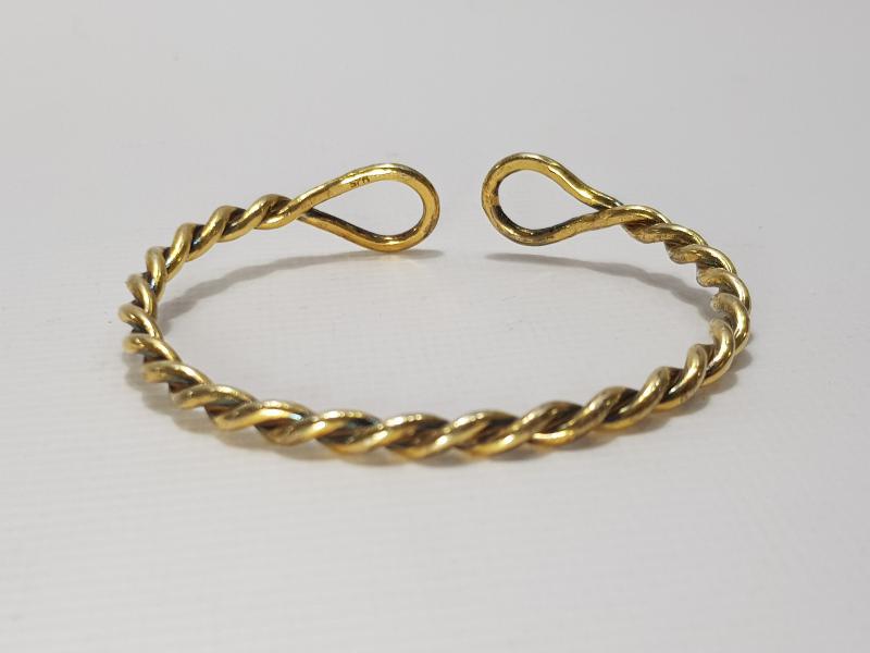 ALTIN KAPLAMA GÜMÜŞ BURMA BİLEZİK 