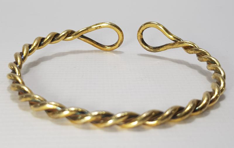 ALTIN KAPLAMA GÜMÜŞ BURMA BİLEZİK 