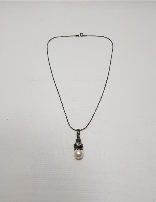 İNCİLİ GÜMÜŞ KOLYE 