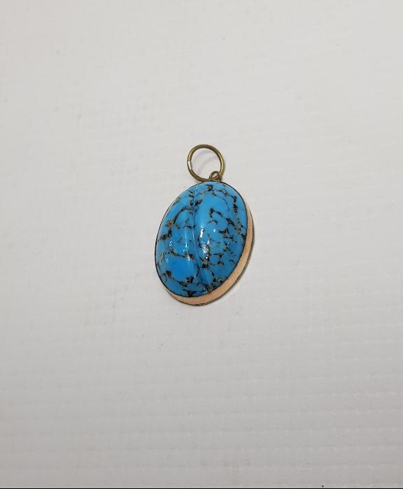 LAPİS TAŞLI ALTIN KOLYE UCU