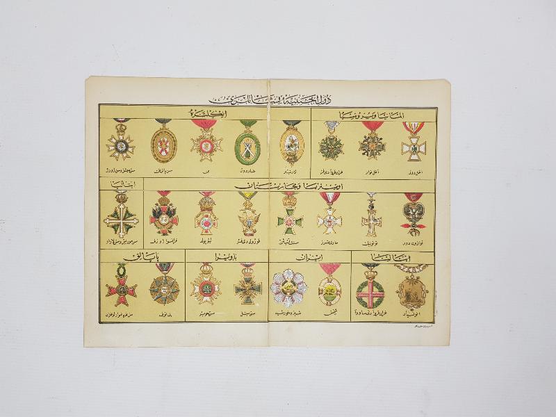 OSMANLI DÖNEMİ DEVLETLERİN NİŞANLARINI GÖSTERİR LEVHA 