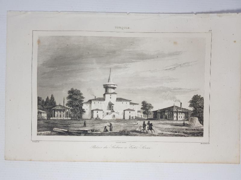 OSMANLI DÖNEMİ GRAVÜR: ESKİSARAY'DAKİ SARAY 