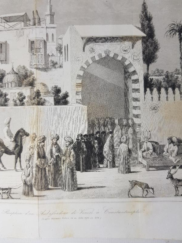 OSMANLI DÖNEMİ GRAVÜR: VENEDİK BÜYÜKELÇİSİNİN SARAYA KABULÜ