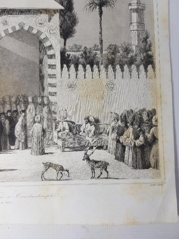 OSMANLI DÖNEMİ GRAVÜR: VENEDİK BÜYÜKELÇİSİNİN SARAYA KABULÜ