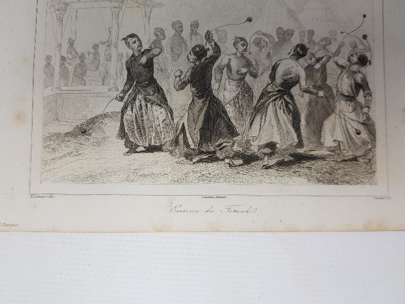 OSMANLI DÖNEMİ GRAVÜR: YENİÇERİLERİN TOMAK EGZERSİZİ 