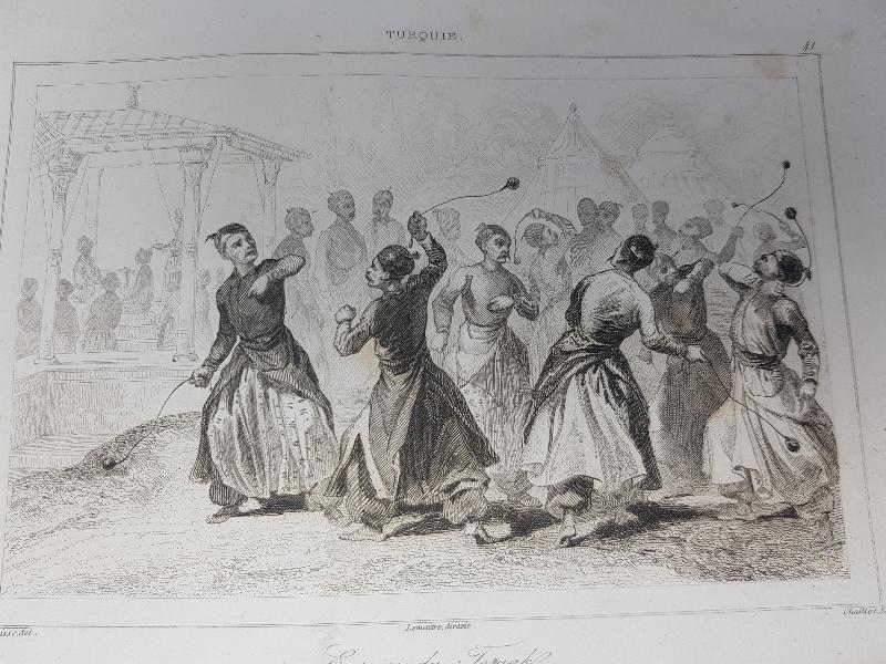 OSMANLI DÖNEMİ GRAVÜR: YENİÇERİLERİN TOMAK EGZERSİZİ 