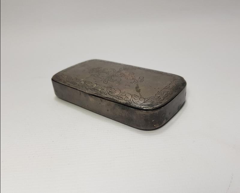 OSMANLI DÖNEMİ KALEM İŞİ GÜMÜŞ TÜTÜN TABAKASI 