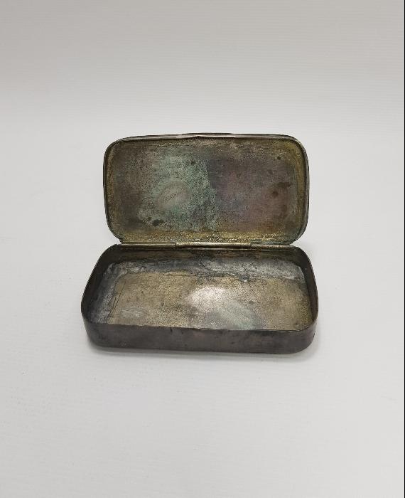 OSMANLI DÖNEMİ KALEM İŞİ GÜMÜŞ TÜTÜN TABAKASI 