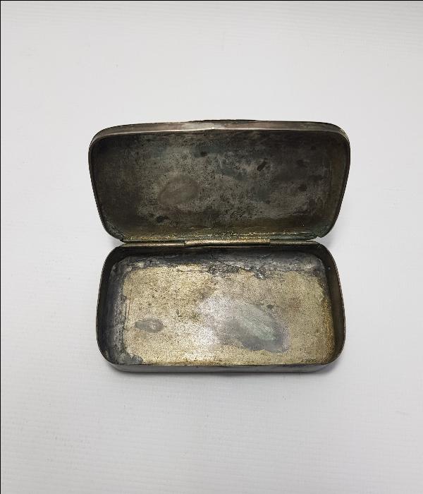 OSMANLI DÖNEMİ KALEM İŞİ GÜMÜŞ TÜTÜN TABAKASI 