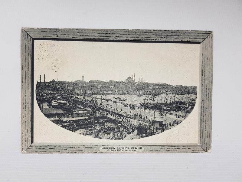 PG OSMANLICA GALATA DAMGALI GALATA KÖPRÜSÜ KARTPOSTALI