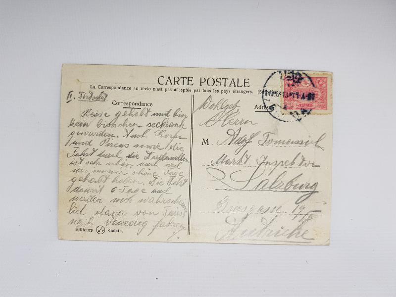 PG OSMANLICA GALATA DAMGALI GALATA KÖPRÜSÜ KARTPOSTALI