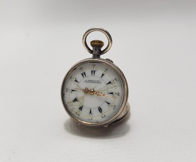 SERKISOF CONSTANTINOPLE OSMANLI GÜMÜŞ CEP SAATİ 