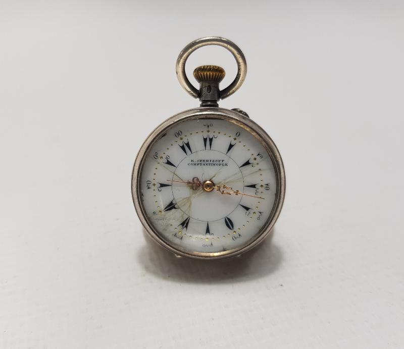 SERKISOF CONSTANTINOPLE OSMANLI GÜMÜŞ CEP SAATİ 