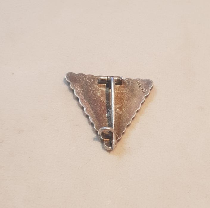 BKM YAZILI MİNELİ GÜMÜŞ ROZET 